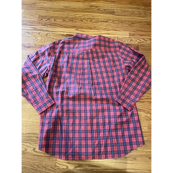 Orvis Men's Surfwashed Button Up Shirt Red Plaid 100% Cotton Size Large - Picture 3 of 8